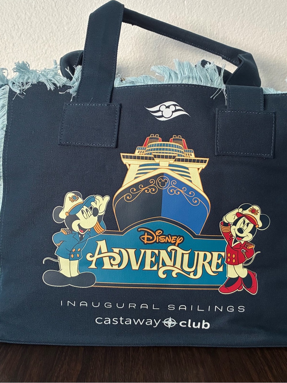 NEW Disney Cruise "Adventure" Inaugural Sailings Castaway Club Canvas Tote Bag